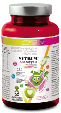 Жевательный Vitrum Kids с яблочным вкусом