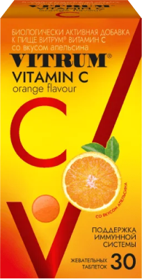 Упаковка Vitrum Vitamin C с апельсином